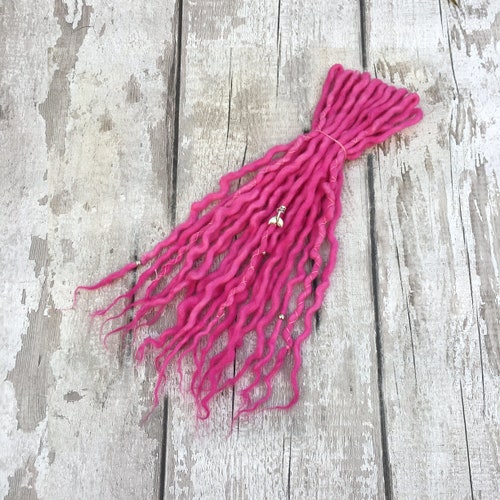 Custom Maroon Pink & Orange Double Ended Wool Dreadlocks Etsy