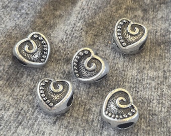 Heart Dreadlock Bead – Loc Jewellery – Boho Hair Accessories