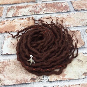SE Natural Wool Dreadlocks Brown Hair accessories - custom lengths and quantity