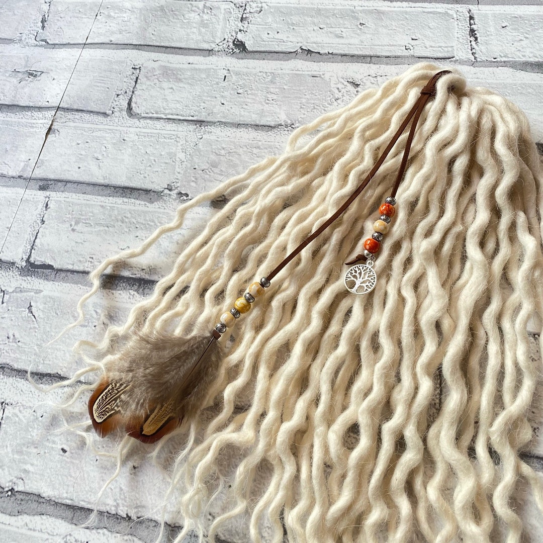 Bohemian Feather Tree of Life Dreadlock Charm Hair Feathers Dreadlock