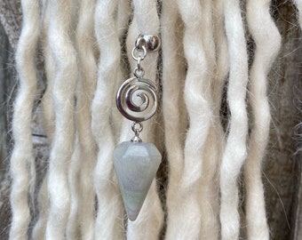 Fluorite Spiral Gemstone Dreadlock Bead, Dreadlock Jewellery