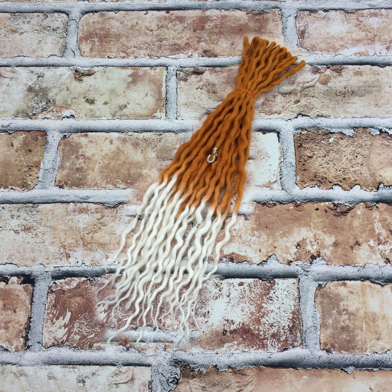 Custom Dreads Double Ended Ginger Ombre Wool Dreadlocks Etsy