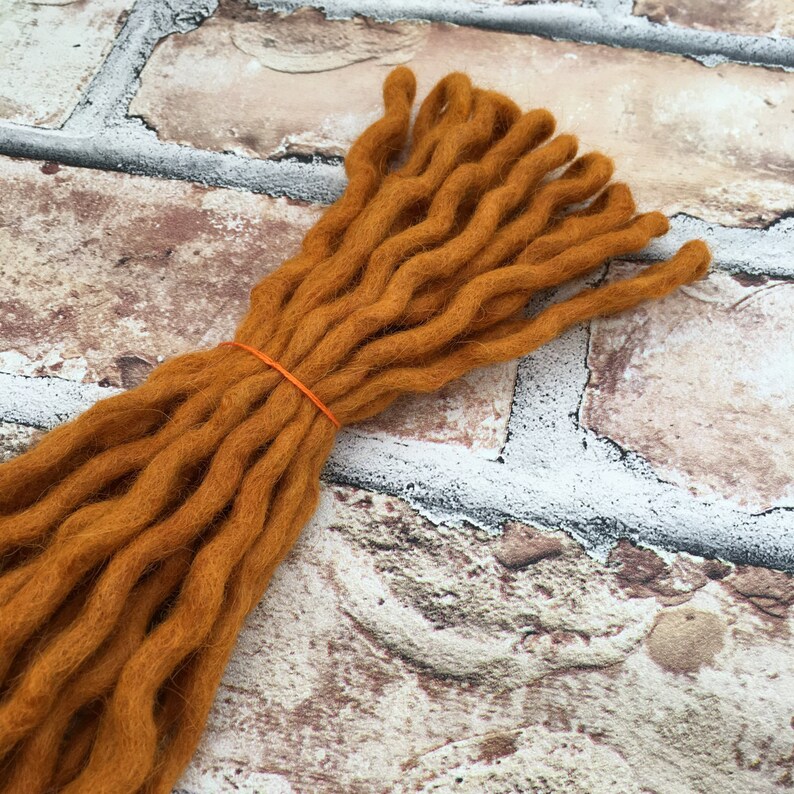 Custom Dreads Double Ended Ginger Ombre Wool Dreadlocks Etsy