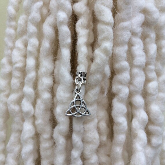 Celtic Triquetra Knot Silver Effect Dread Charm, UK