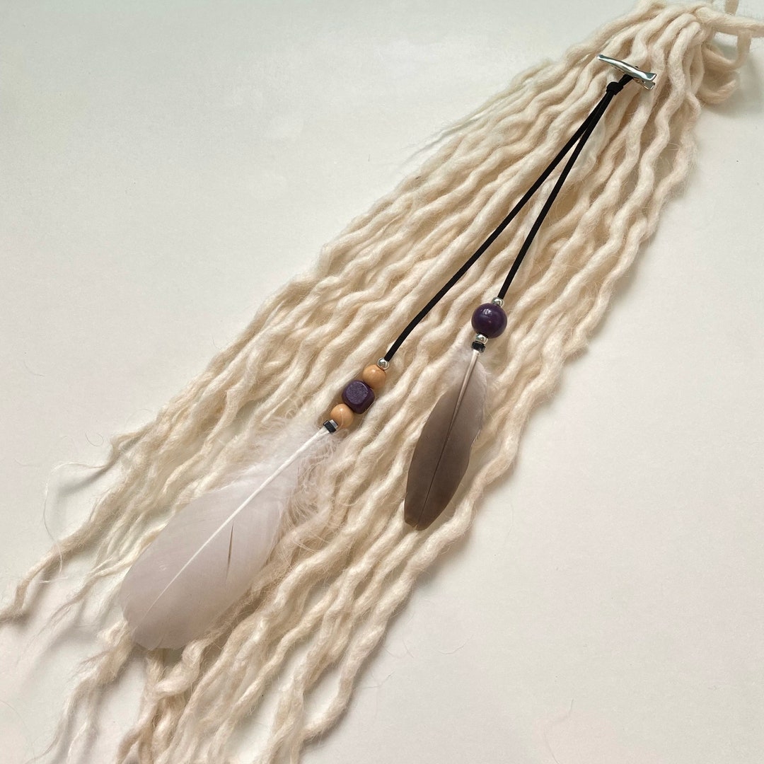 Bohemian Feather Hair Clip / Wrap Hair Feathers Dreadlock Etsy