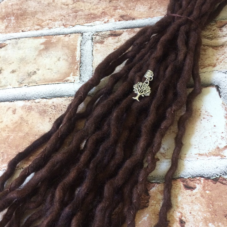 Dreadlocks Single Ended Dark Brown Custom Wool Hair Etsy