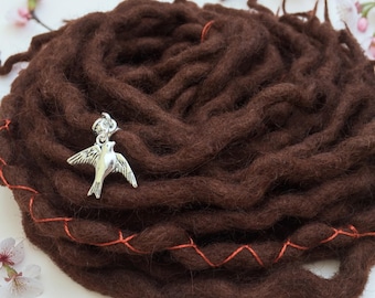 DE Natural Wool Dreadlocks Brown Hair accessories - tailor-made lengths and quantity