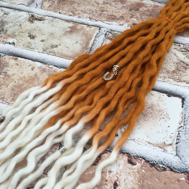 Custom Dreads Double Ended Ginger Ombre Wool Dreadlocks Etsy
