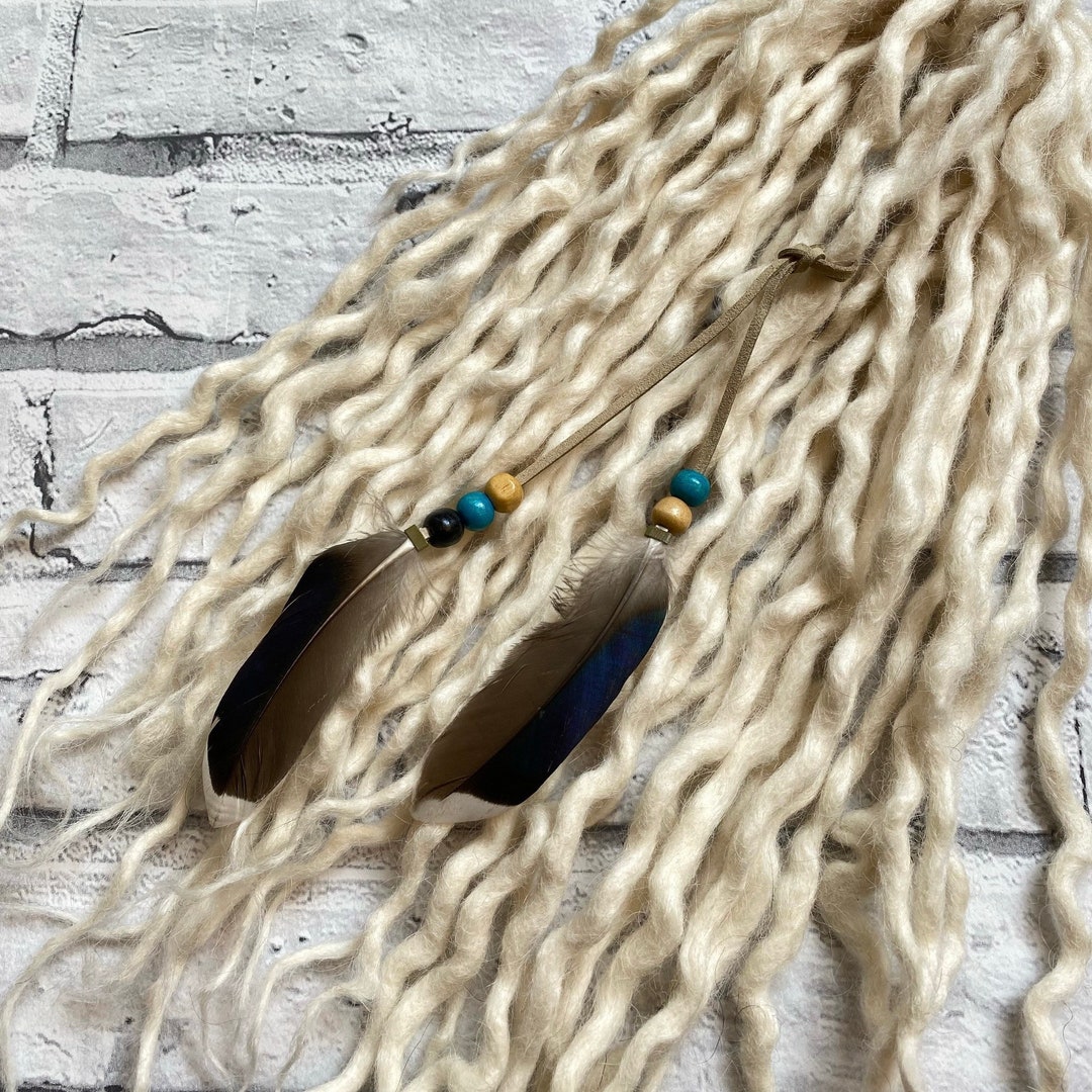 Bohemian Feather Dreadlock Charm Hair Feathers Dreadlock Etsy