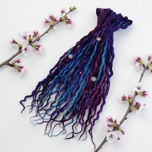 SE (loop) Natural Wool Dreadlocks Cosmic Hair accessories - custom lengths and quantity