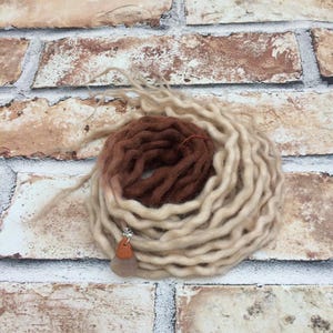 SE Natural Wool Dreadlocks Brown into Blonde Hair accessories - custom lengths and quantity
