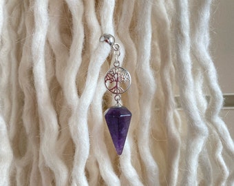 Fluorite Tree Of Life Gemstone Dreadlock Bead, Dreadlock Jewellery