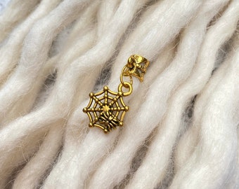 Tibetan Gold Spider Web Dreadlock / Braid Bead