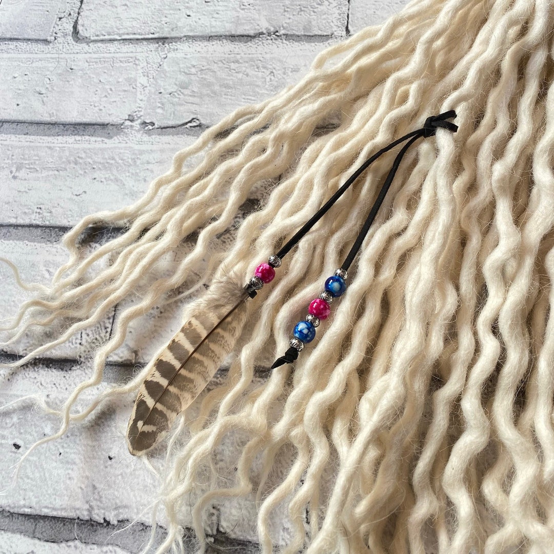 Bohemian Feather Dreadlock Charm Hair Feathers Dreadlock Jewellery Fae