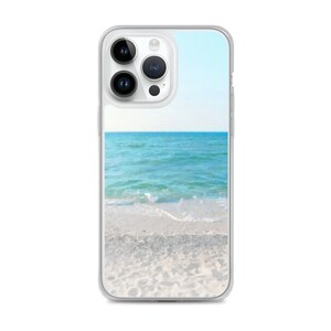 iPhone Case 7 8 11 12 13 14 15 16 mini Plus X XS Pro Max XR SE, Original beach art, minimalist retro vintage surf 60s 70s watercolor unisex