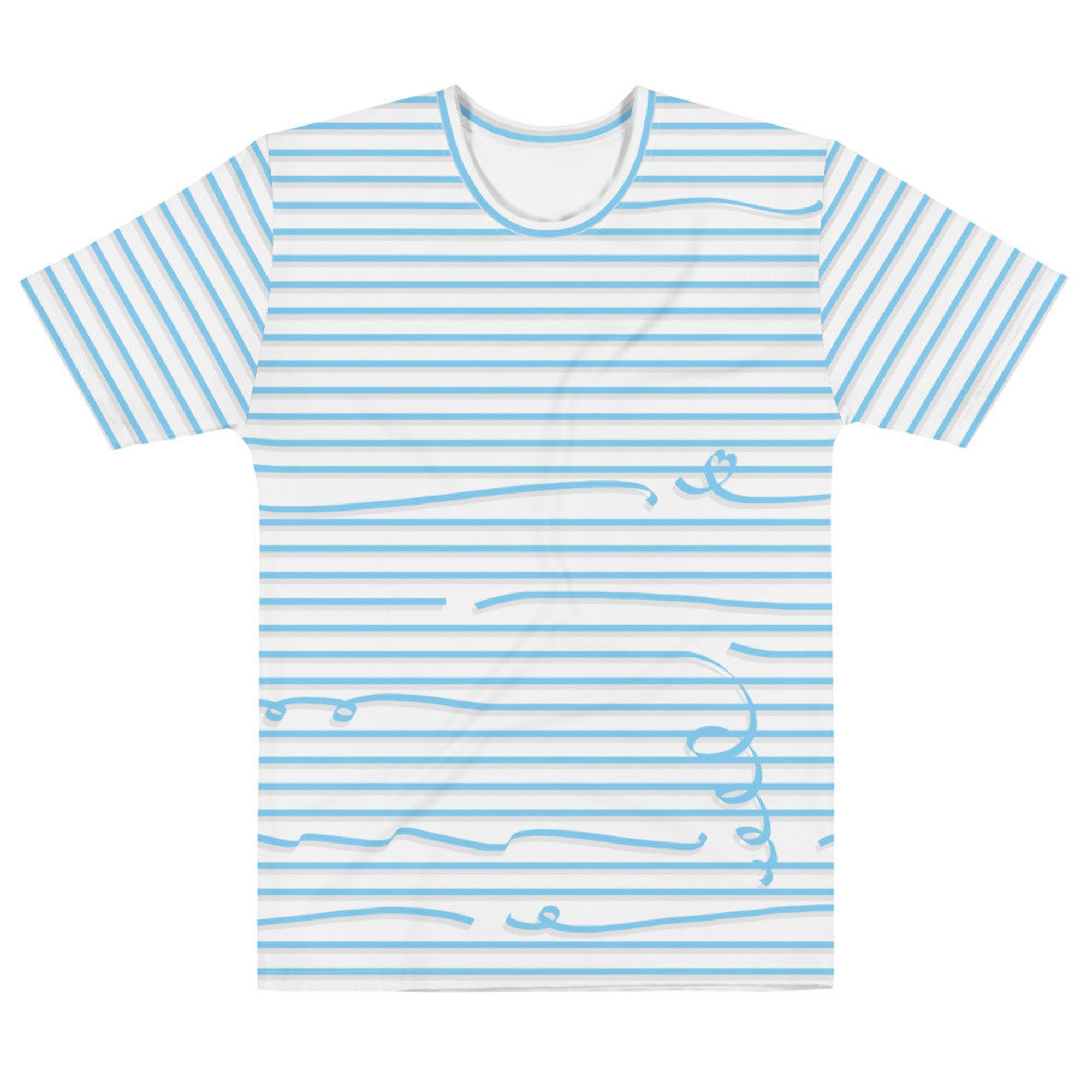 T-shirt, Pastel Blue Stripe pattern