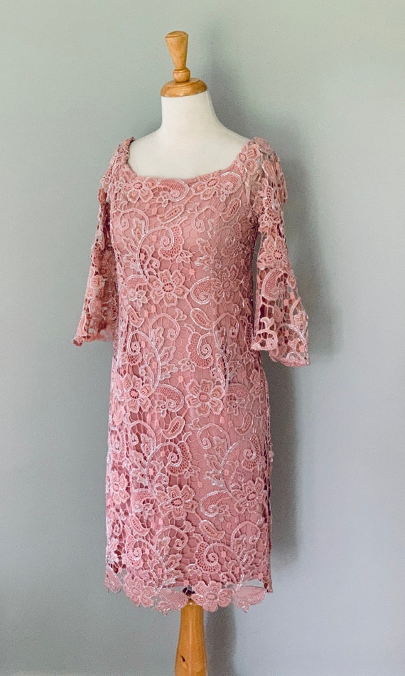 1920s Dress Pink Lace dress  Downton Abbey Gatsby… - image 3