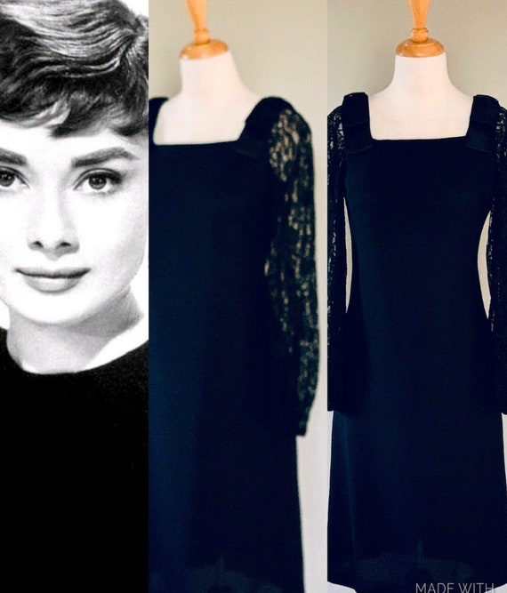 1960s dress Vintage Dress Evening dress 60s Black… - image 8