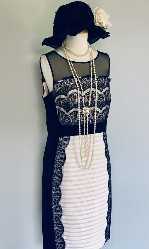 1920s Black Lace Dress Gatsby dress Modern Flappe… - image 10