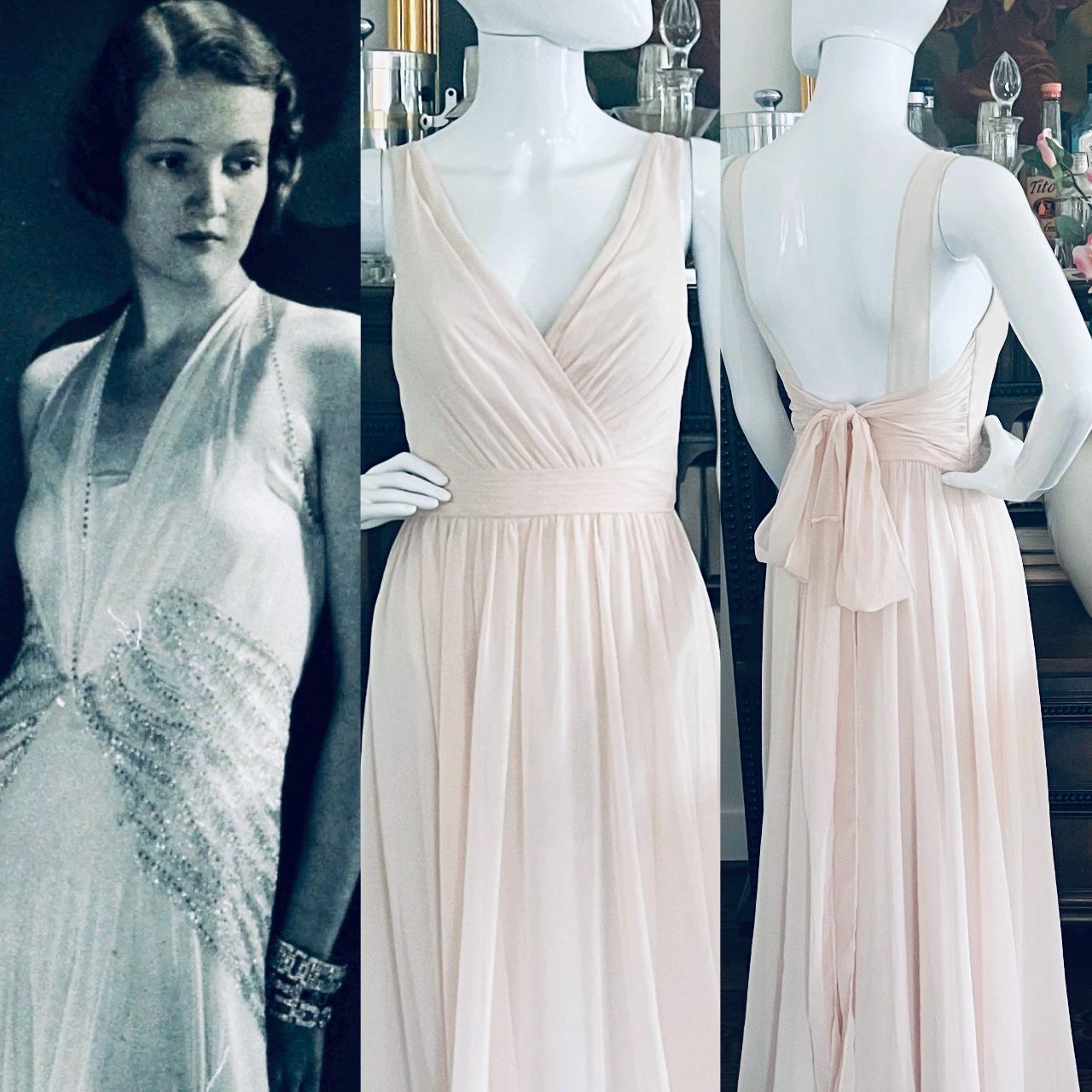 Vintage Pink Chiffon Evening Dress: Fairycore Ballgown