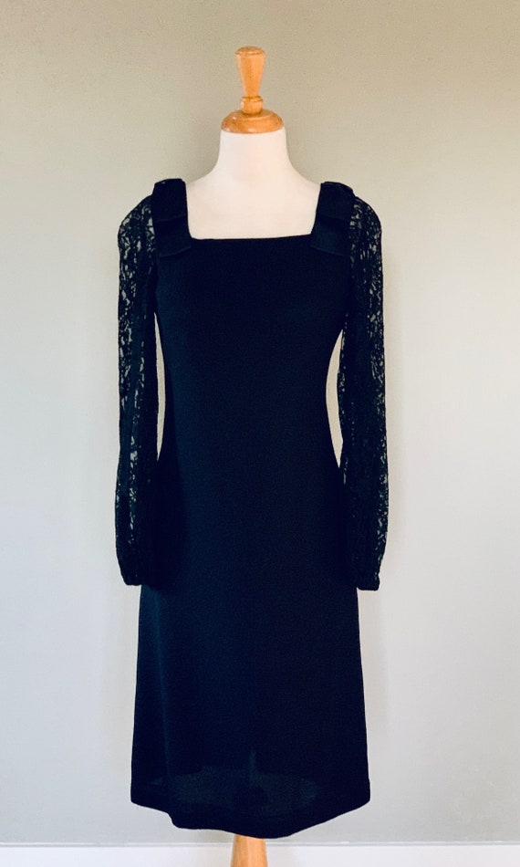 1960s dress Vintage Dress Evening dress 60s Black… - image 9