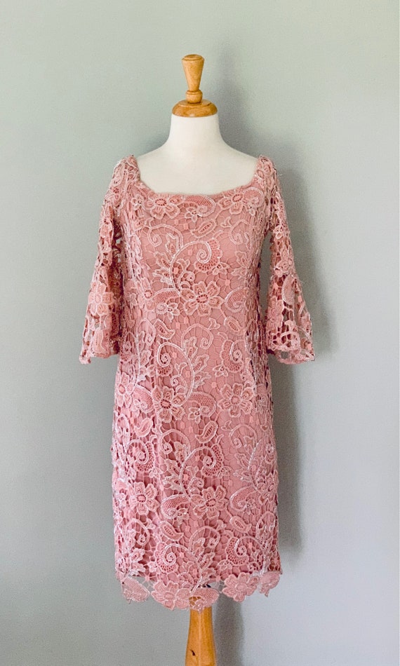 1920s Dress Pink Lace dress  Downton Abbey Gatsby… - image 2