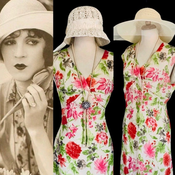 Vintage 1920s Dress Style Garden Tea Party Dress … - image 1