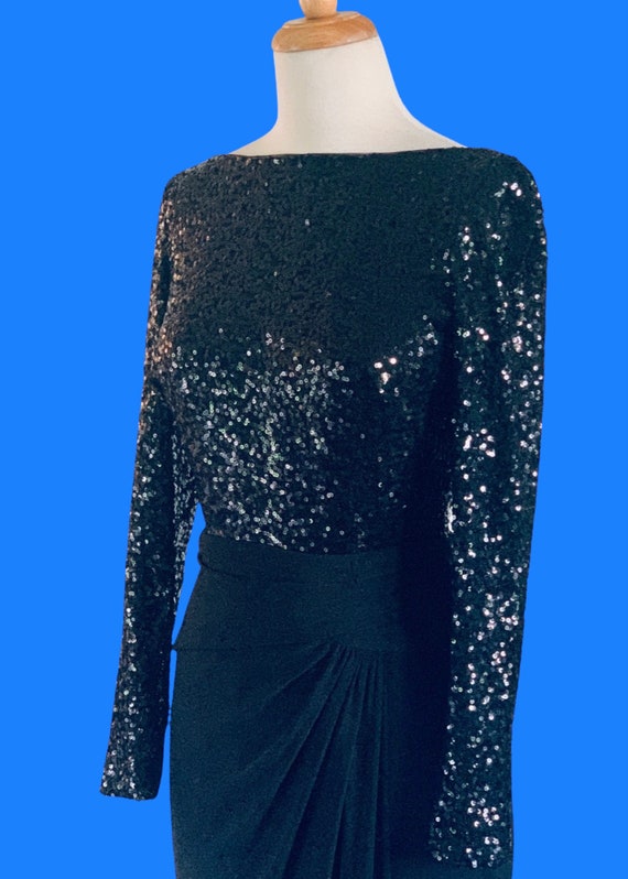 Vintage Evening Gown Old Hollywood dress Evening … - image 10
