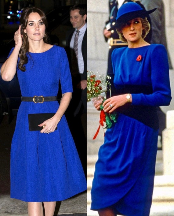 1980s dress Vintage 80s dress Blue dress 80s Plea… - image 10