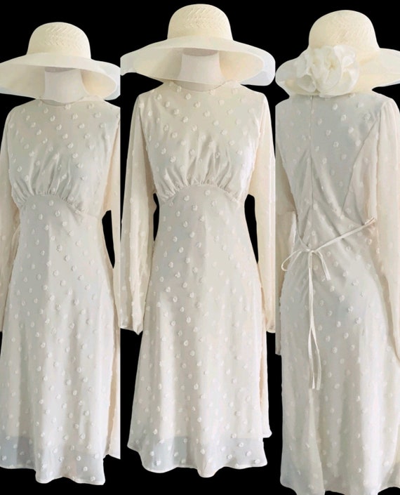 1930s Dress Vintage White Dress Old Hollywood Wed… - image 5