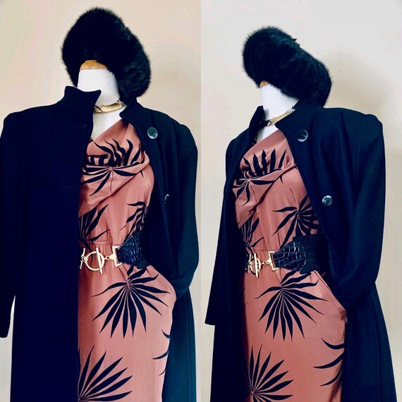 80s coat Vintage coat 1980s coat 40s coat Long coa