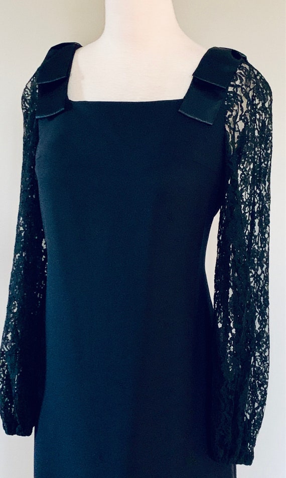 1960s dress Vintage Dress Evening dress 60s Black… - image 7
