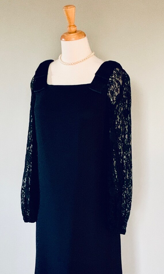 1960s dress Vintage Dress Evening dress 60s Black… - image 5