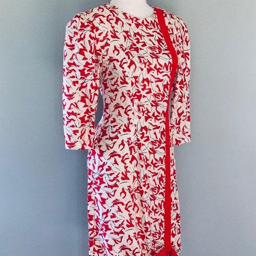 80s dress women Makaor Prom for Vintage Fashion A Line Flare Vintage Dress Prom Swing Short Sleeve Polka Dot Printing Party Dress Spring Summer breathable fabric provides exceptional comfort and durability Totally 80s Tank Top Mini