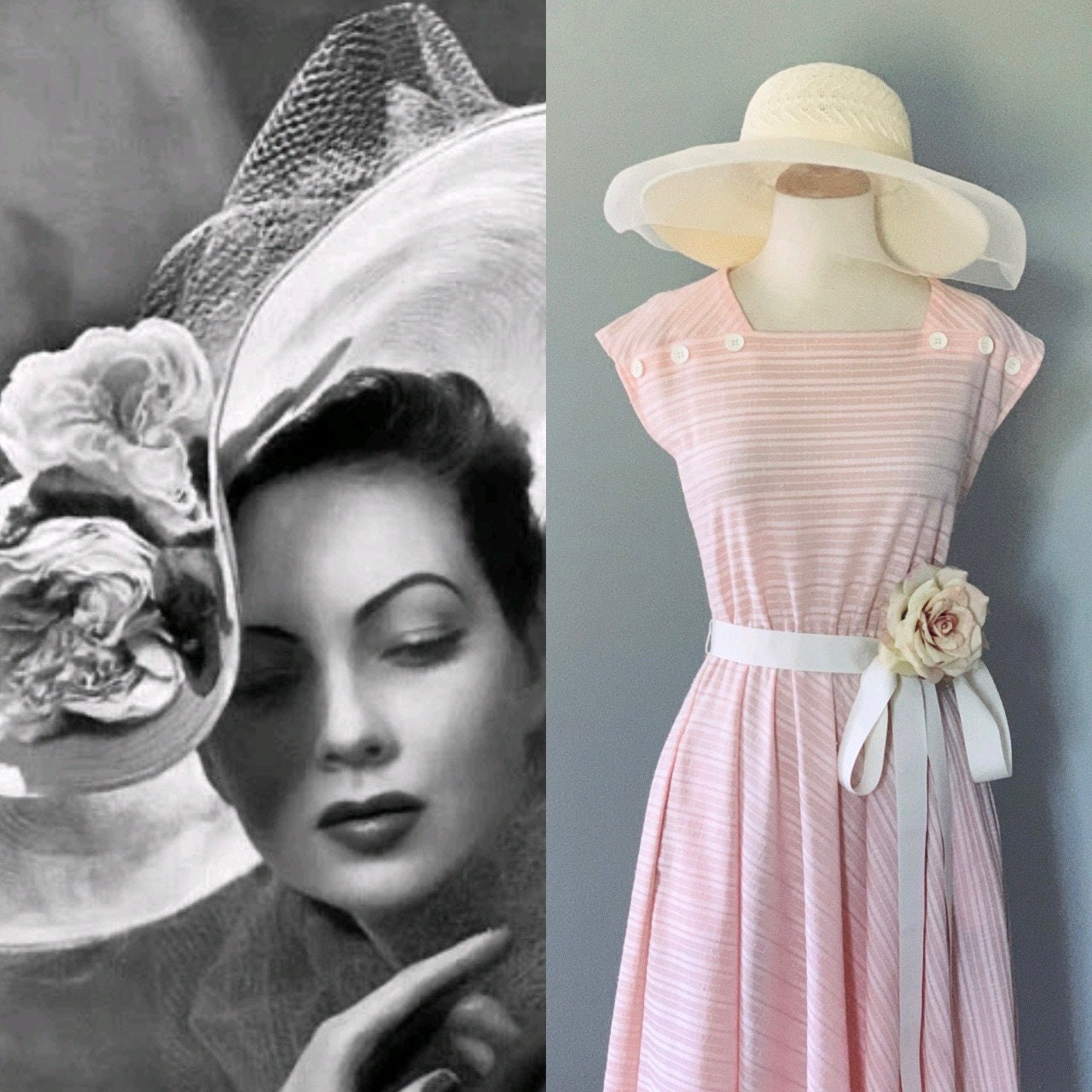 Real Vintage Search Engine Vintage Dress Garden Tea Party Gatsby 1920S Style Downton Abbey Pink Dress $68.00 AT vintagedancer.com