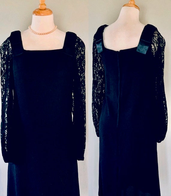 1960s dress Vintage Dress Evening dress 60s Black… - image 3