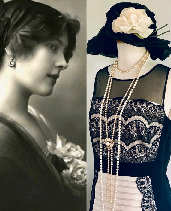 1920s Black Lace Dress Gatsby dress Modern Flappe… - image 6