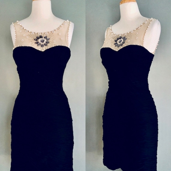 80s dress Vintage dress 1980s dress Bombshell dres