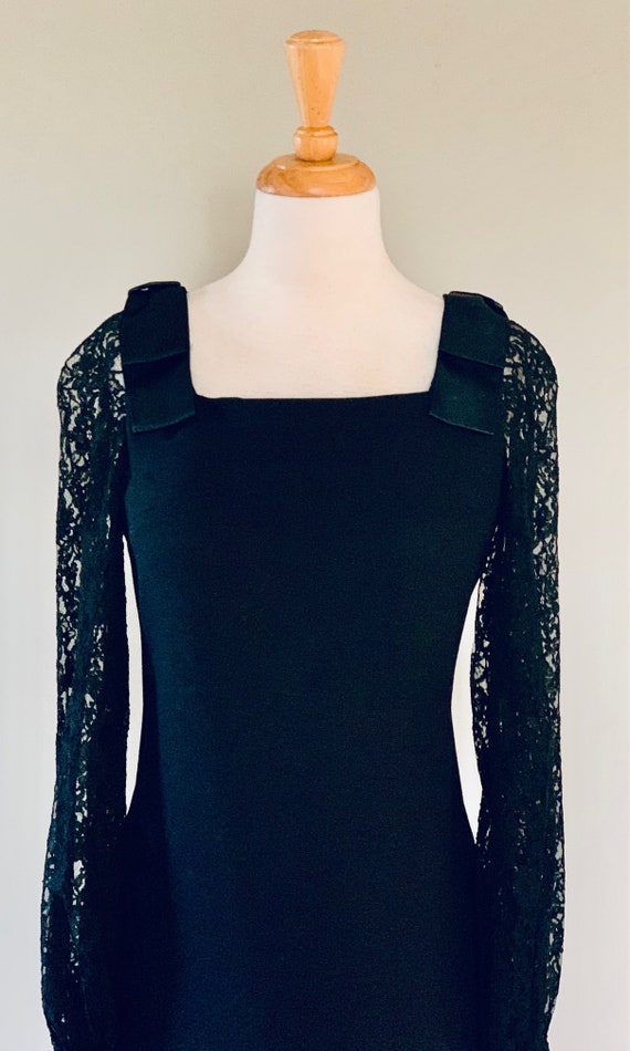1960s dress Vintage Dress Evening dress 60s Black… - image 4