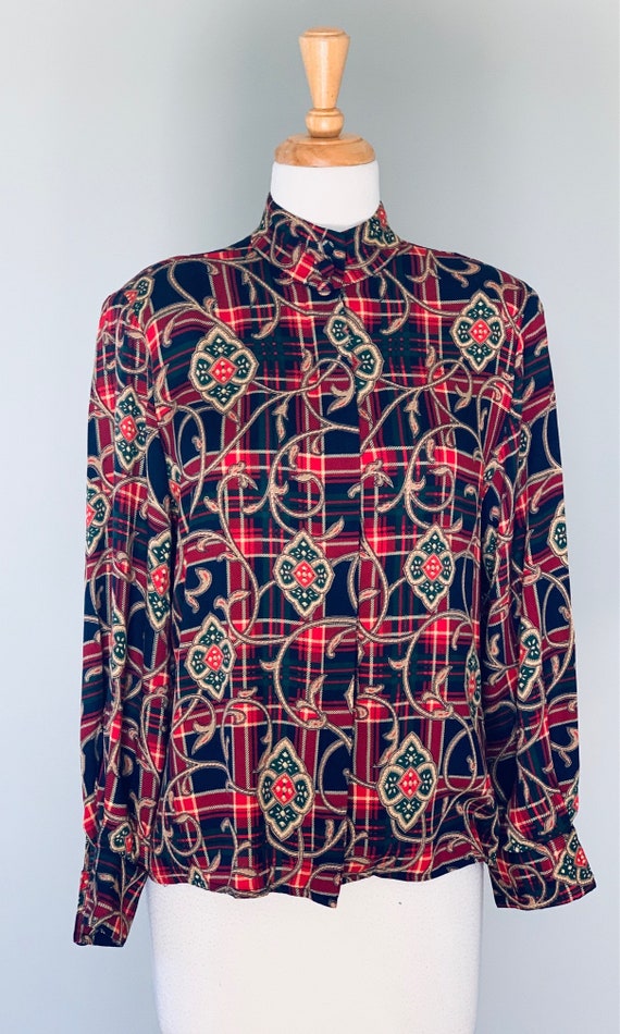 Blouse Vintage 1980s Blouse Women Vintage Long Sl… - image 9