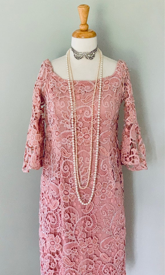 1920s Dress Pink Lace dress  Downton Abbey Gatsby… - image 10