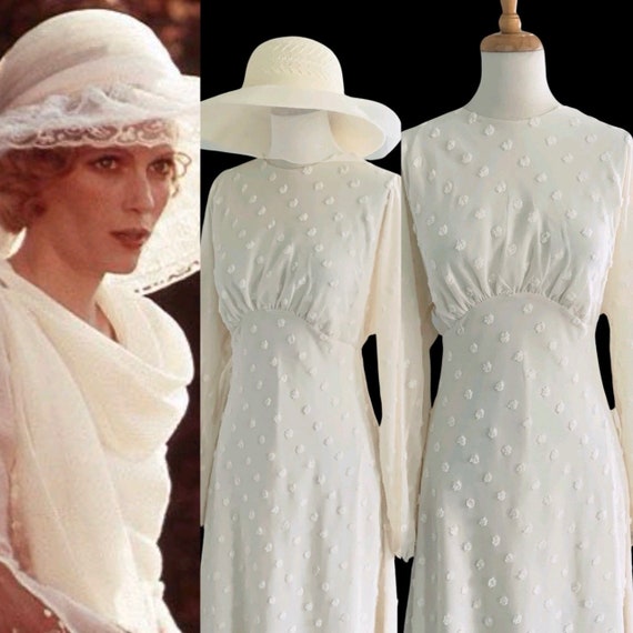 1930s Dress Vintage White Dress Old Hollywood Wed… - image 1
