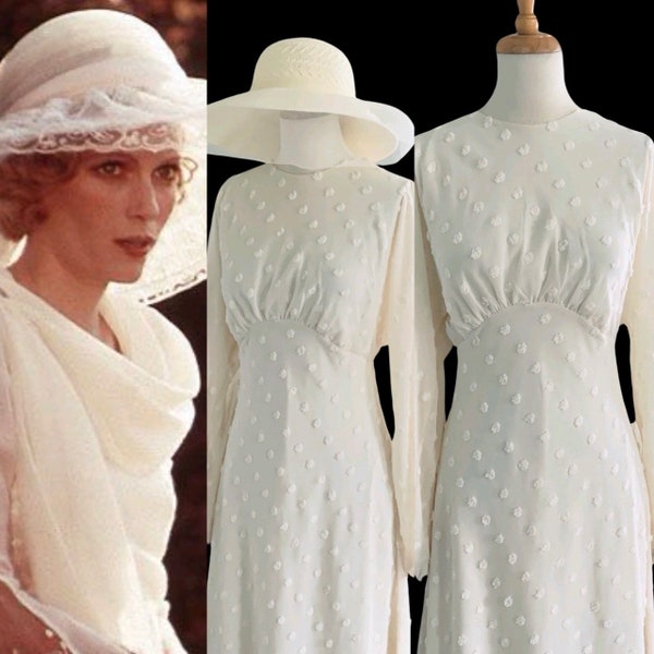 Vintage Dress  1930s Dress White 1920s Style Dress