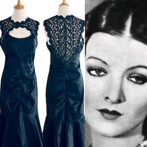 1920s Dress Old Hollywood 1930s Dress Flapper Dress Gatsby Dress Downton Abbey Formal Dress Evening Gown