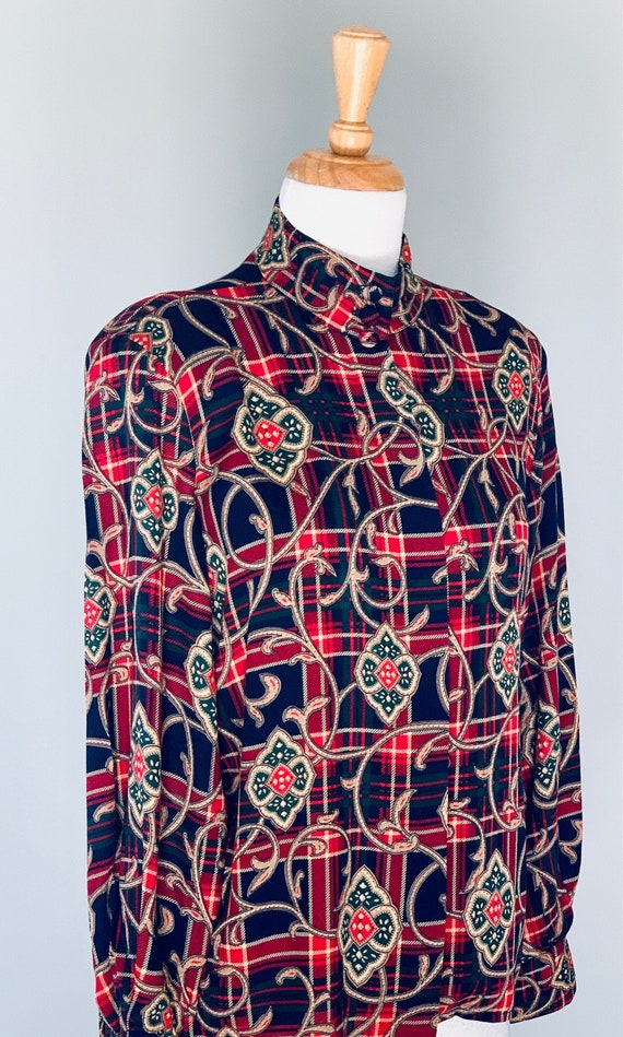 Blouse Vintage 1980s Blouse Women Vintage Long Sl… - image 6