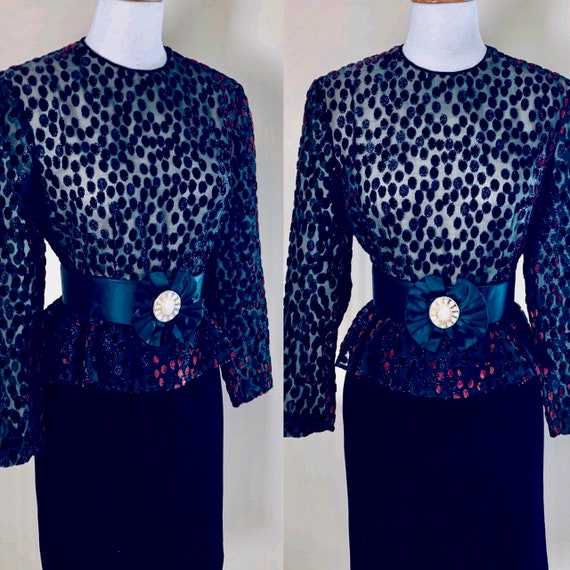 Vintage dress 40s dress 1940s dress style 1980s