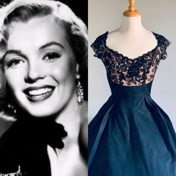 1950s Dress Vintage 50s Barbie Prom dress Vintage… - image 1
