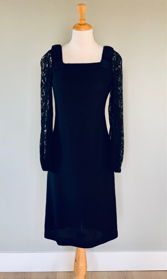 1960s dress Vintage Dress Evening dress 60s Black… - image 2