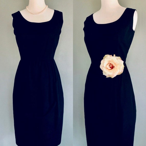 60s dress/ Fit and flare dress/1960s dress/ Black