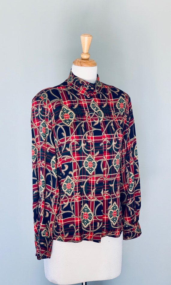 Blouse Vintage 1980s Blouse Women Vintage Long Sl… - image 4
